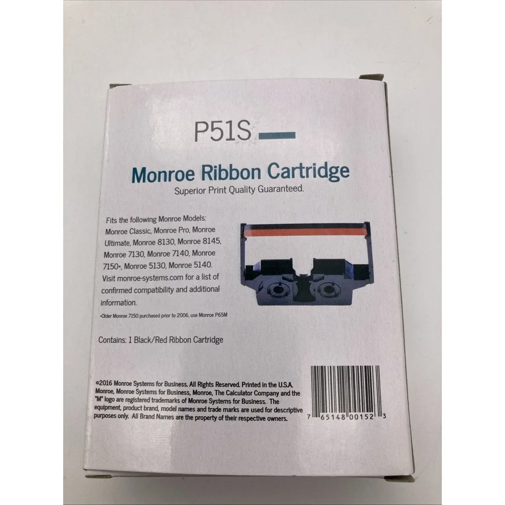 Genuine Monroe P51S Calculator Universal Ribbon Cartridge- BRAND NEW